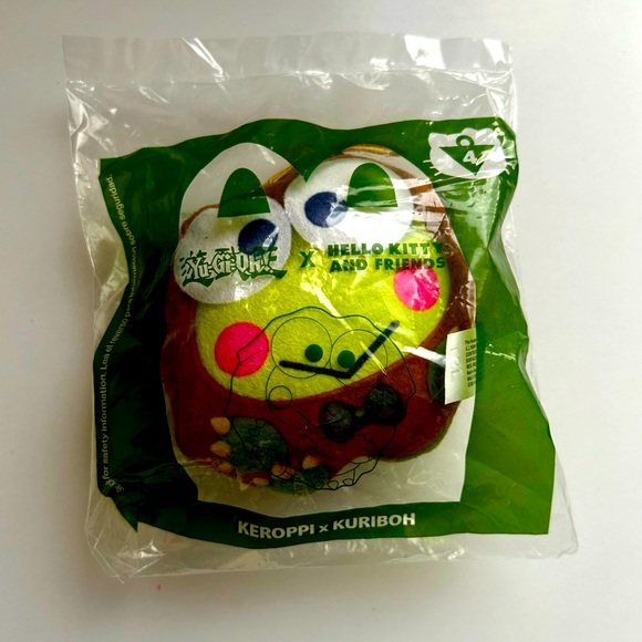 HELLO KITTY AND FRIENDS McDonalds Happy Meal Plush “Keroppi X Kuriboh” - Picture 3 of 3